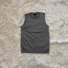 【ニットベスト】グレー　M シンプル　BANANA REPUBLIC 古着
