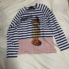 COMME des GARCONS 長袖カットソー ボーダー フラガール アロハ