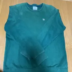 古着 ワンポイントグリーンスウェット