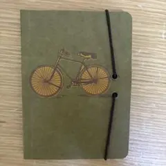 自転車イラスト ノート ゴムバンド留め　ミニノート　日記帳　メモ　無地のサムネイル