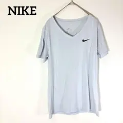 【ナイキ】DRI-FIT Vネック 半袖Tシャツ S スポーツ 水色
