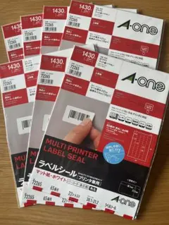 新品未開封 A-one エーワン ラベルシール72265 7冊のサムネイル