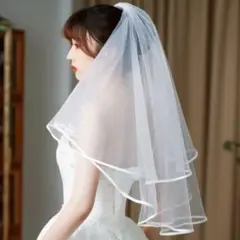 ウェディングベール コーム付 ミディアム ホワイト 結婚式
