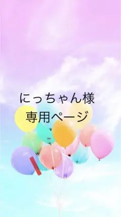 にっちゃん様専用ページ