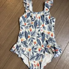 トロピカル柄 フリル水着 122cm
