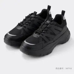 【完売品＊美品】　GU ボリュームソールメッシュスニーカー　XL レディース　黒