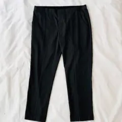 ユニクロ アンクルパンツ ブラックストライプ XL レディース