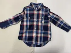 ラルフローレン　100cm ネイビーチェック 長袖シャツ