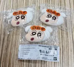 ガチャガチャ　クレヨンしんちゃん　ぬいぐるみクリップ　シロひまわり　3個セット