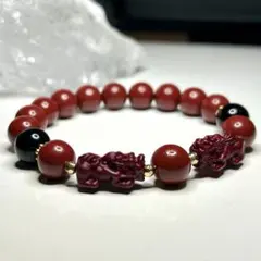 【財運・開運】貔貅 辰砂 ブレスレット パワーストーン レディース