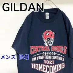 YY38【US輸入】GILDAN(ギルダン)　Tシャツ【メンズM】半袖　ネイビー
