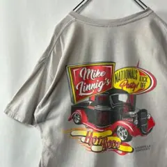 ホットロッド　Tシャツ　コルベット　Lサイズ　車T ライトグレー　HOTROD