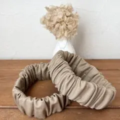 無地ベージュ　アームバンド ハンドメイド