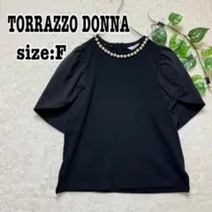 TORRAZZO DONNA パール装飾 チューリップスリーブ トップス Fのサムネイル
