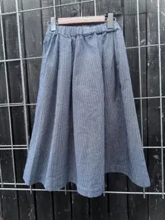and quarter ストライプ フレアスカート MADE IN JAPAN