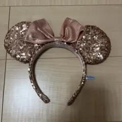 ミニーちゃん　カチューシャ ピンク スパンコール