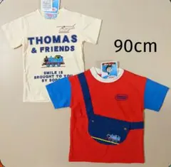 新品 機関車トーマス 半袖Tシャツ 90cm 2枚セット トップス ポシェット