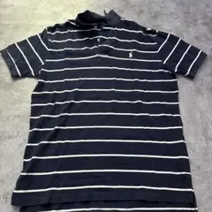 PolobyRalphLauren ネイビー/ホワイト ストライプ ポロシャツ
