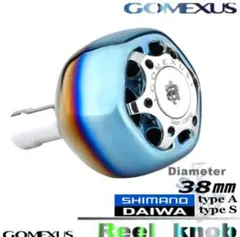 ゴメクサス☆チタン製/ハンドルノブ38mm/焼付カラー✕シルバー/GALAXY2のサムネイル