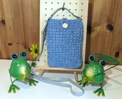 スマホポーチ【水色】