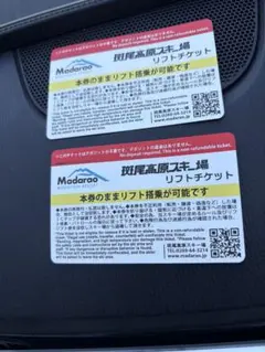 斑尾高原スキー場リフト券(２枚) 斑尾(マダラオ）全山共通1日スキーリフト券「 マウンテンパス