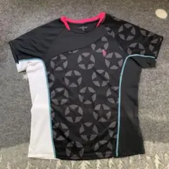 ゴーセンGOSEN スポーツウェアバドミントンウェア星柄 シャツ Lサイズ