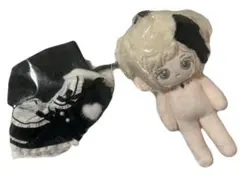 無属性ぬいぐるみ10cmロングボディアタン　ぬい服ウインターコレクションブラック