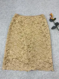 M252☆UNITEDARROWS TOKYO フラワーレース タイトスカート