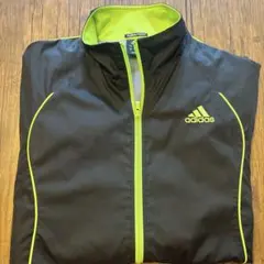 adidas CLIMAPROOF ウィンドブレーカー M 黒/黄緑