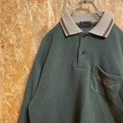 AE7934 Pure club 長袖ニット グリーン メンズ 60