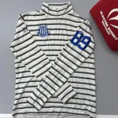 PEARLY GATES パーリーゲイツ　ストライプ ハイネックシャツ