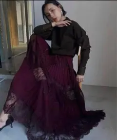 Ameri UNDRESSED LACE SANDWICH SKIRT