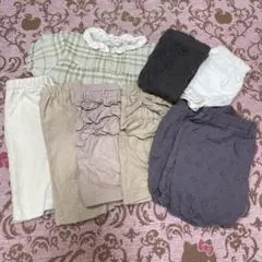 まとめ売り　ベビー　女子　ロンパースパンツ　スパッツ　9点セット　60-70㎝