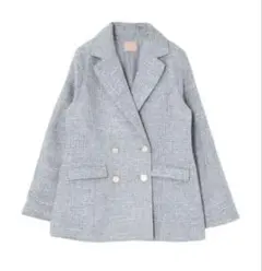 RESEXXY ツイードミディジャケット ブルー