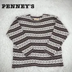 PENNEY'S セーター 長袖 総柄 サイズfreeのサムネイル