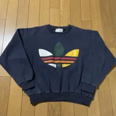 古着 80s adidas デサント期 トレフォイルロゴ キッズ スウェット