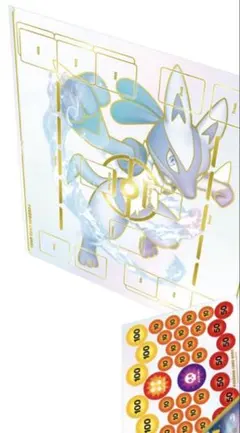 【未開封】ポケカ 公式 ルカリオ 紙製プレイマット ダメカン メダル セットのサムネイル
