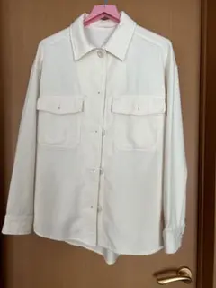 GU　CPOシャツ　オフホワイト　S