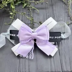 1点物トリミングチョーカー ホワイト ブラック 紫リボンチョーカー ペット撮影用