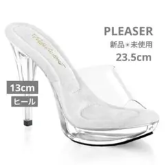 未使用⭐️pleaser ＊クリアミュール 23.5cm 13cmヒールのサムネイル