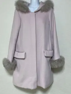 31 Sons de mode ピンク ダッフルコート ファー付き