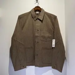M【未使用】RRL ストライプド ジャスペ ヘリンボーン ジャケット グレー/杢のサムネイル
