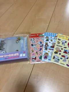 スヌーピー 2way シール帳 Mサイズ ボールチェーン付 ぷっくりシール付き