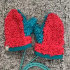 ノースフェイス　ミトン　手袋　フリース　紐付き