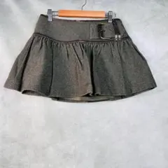 【バーバリーブルーレーベル】ミニスカート 異素材 ミニ丈 フレア 36 S