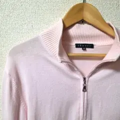 theory ジップアップカーディガン 38 ピンク