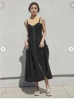 リリーブラウン　ブラックキャミワンピース