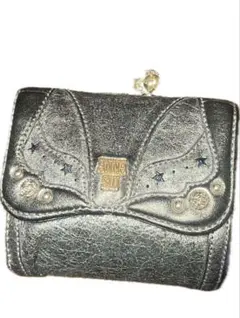 ANNA SUI シルバー 三つ折り財布　蝶々のサムネイル
