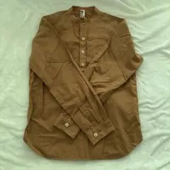 MHL. 長袖シャツ 襟なし ブラウン