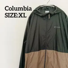 Columbia 軽量ナイロンジャケット フード付 XL カーキ